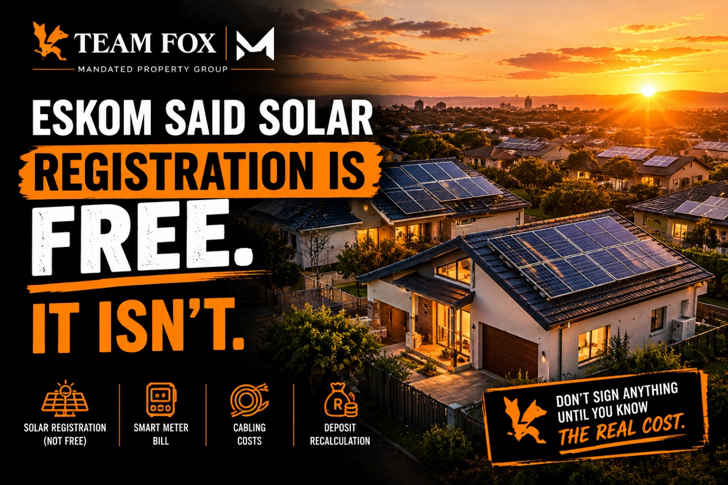 Eskom said solar registration is free. It isn't.