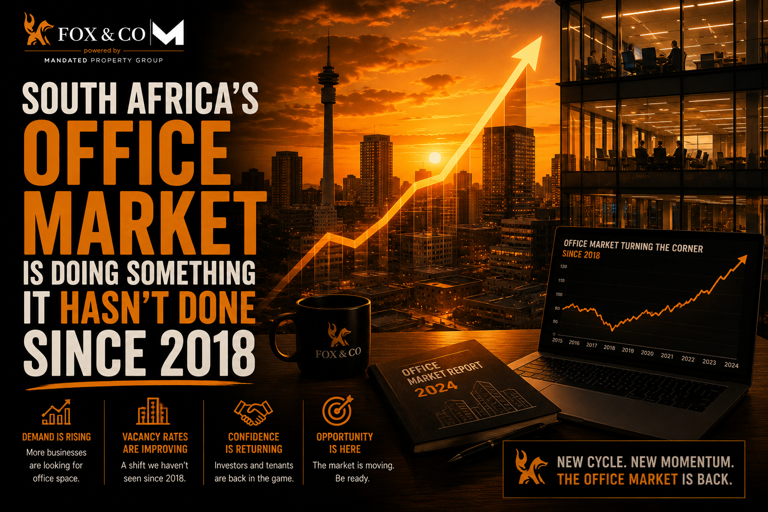 South Africa's office market is doing something it hasn't done since 2018